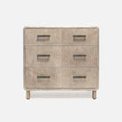 Dante Leather 6 Drawer Dresser with elegant leather finish