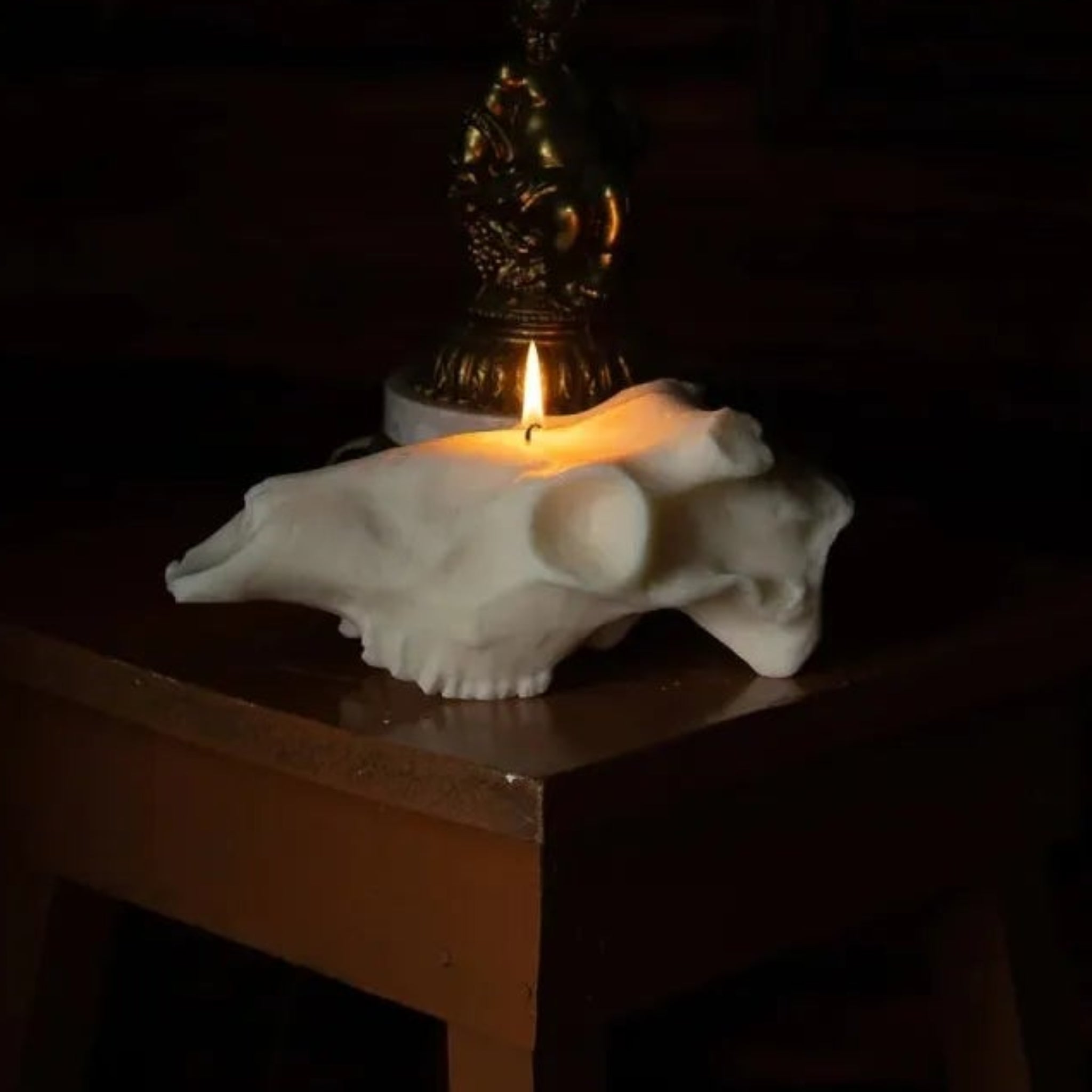 Elegant Deer Skull Candle made from 100% natural soy wax.