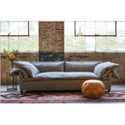 Premium Donato Down Sofa in Luna Cast Iron Cotton Fabric