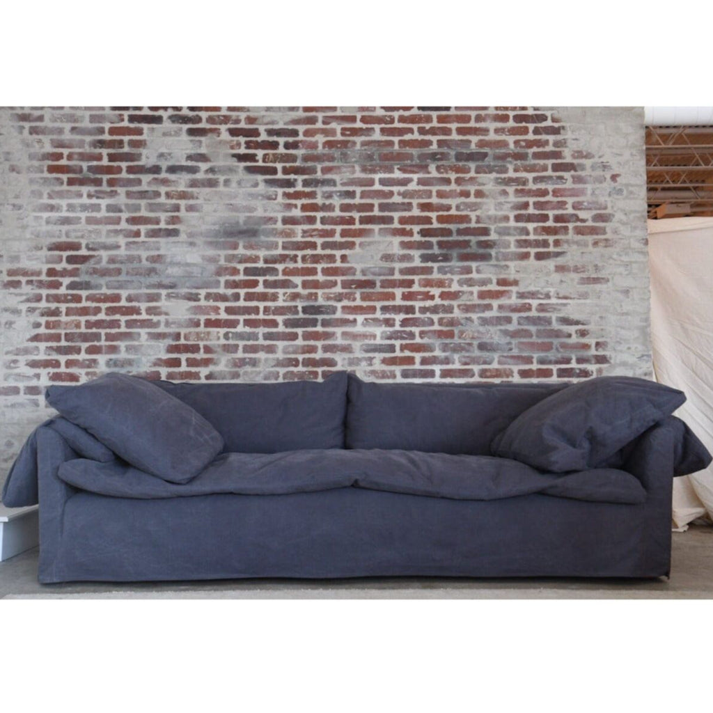 Luxurious Donato Down Sofa 97" in Luna Cast Iron Cotton