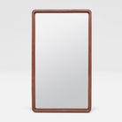 Tobacco Full-Grain Leather Duncan Rectangular Mirror – Rustic elegance at its finest.