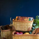 Leather Trimmed Storage Baskets (set of 3) - Shoppe Details and Design