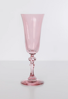 Estelle Colored Glass Rose Regal Flute Set - A Tribute to Elegance - Shoppe Details and Design.