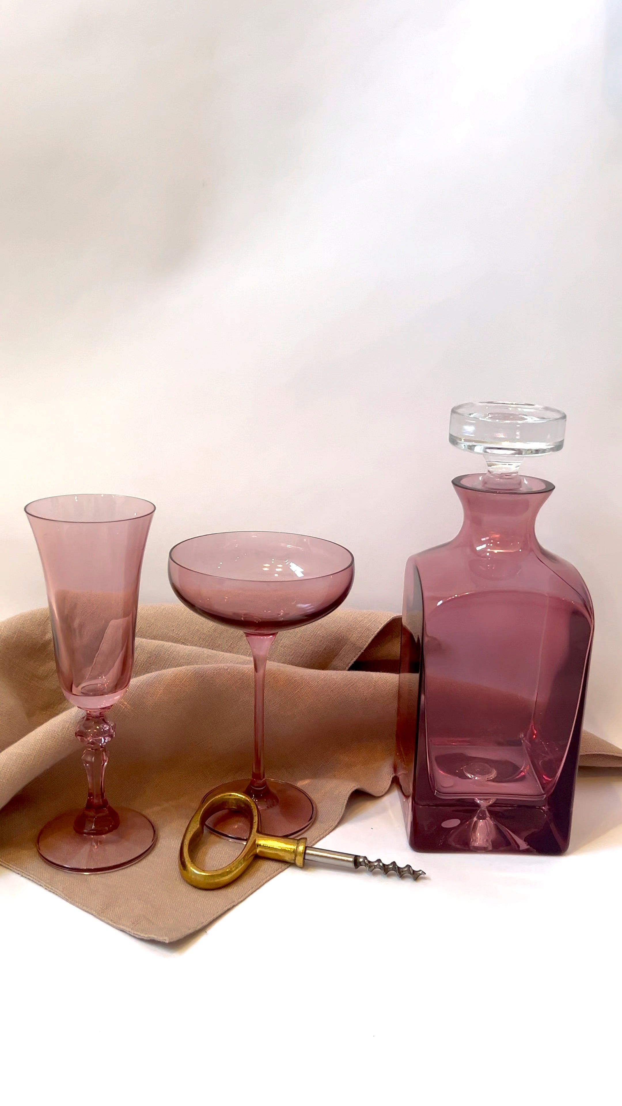Estelle Colored Glass Rose Regal Flute Set - A Tribute to Elegance - Shoppe Details and Design.