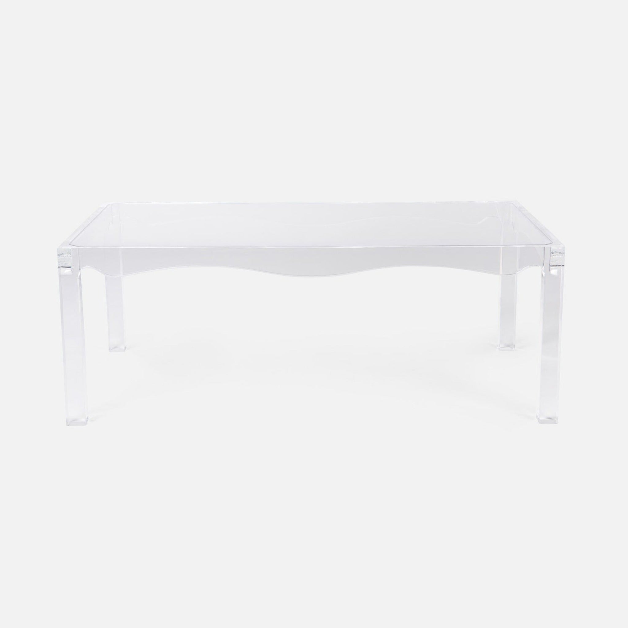 Fargo Clear Acrylic Coffee Table with tempered glass top