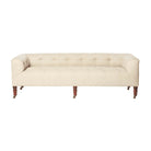 leather tufted field bench sofa.