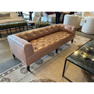 leather tufted field bench sofa.