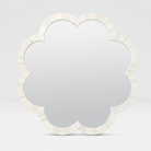 fiona floral shaped natural bone mirror.