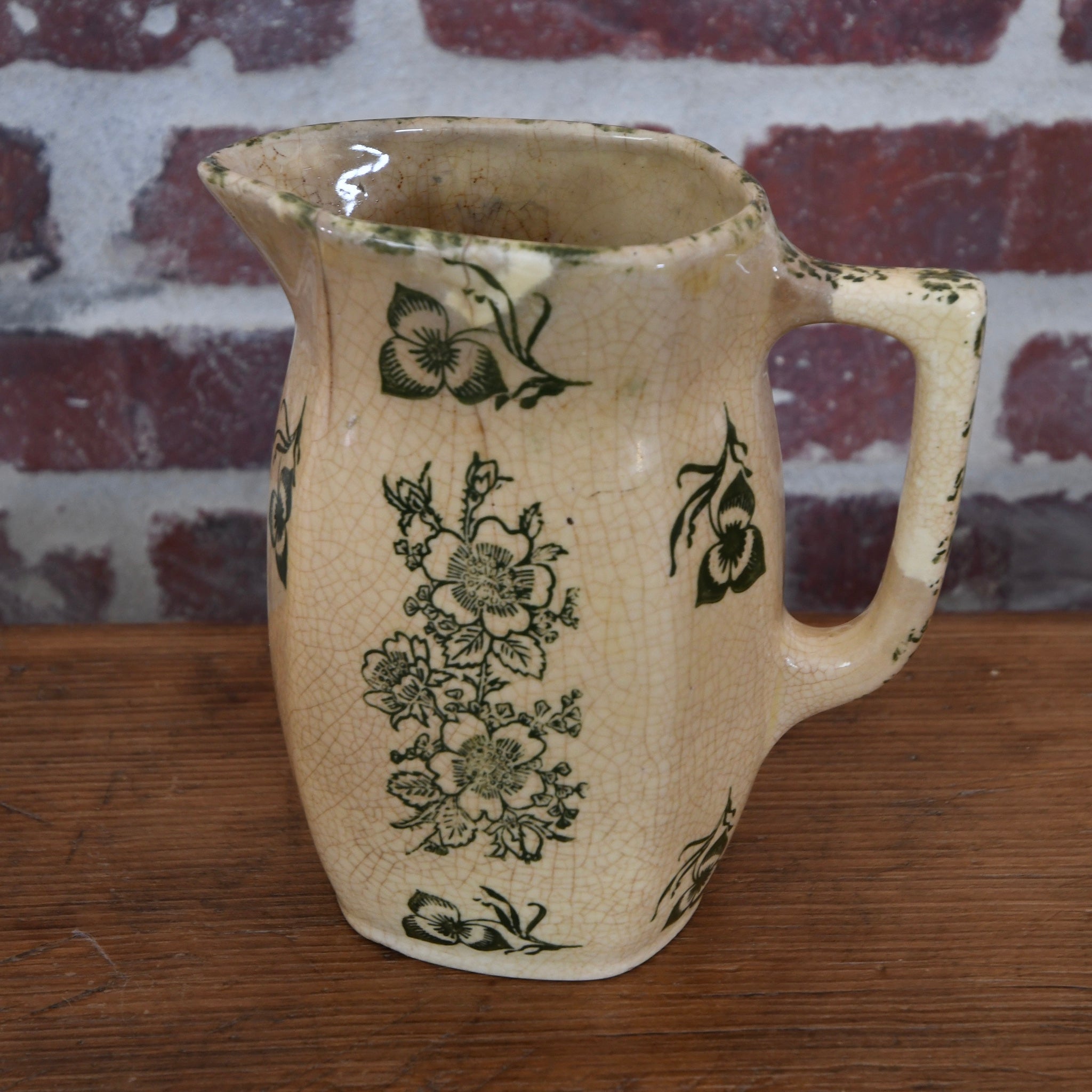floral antique pitcher.