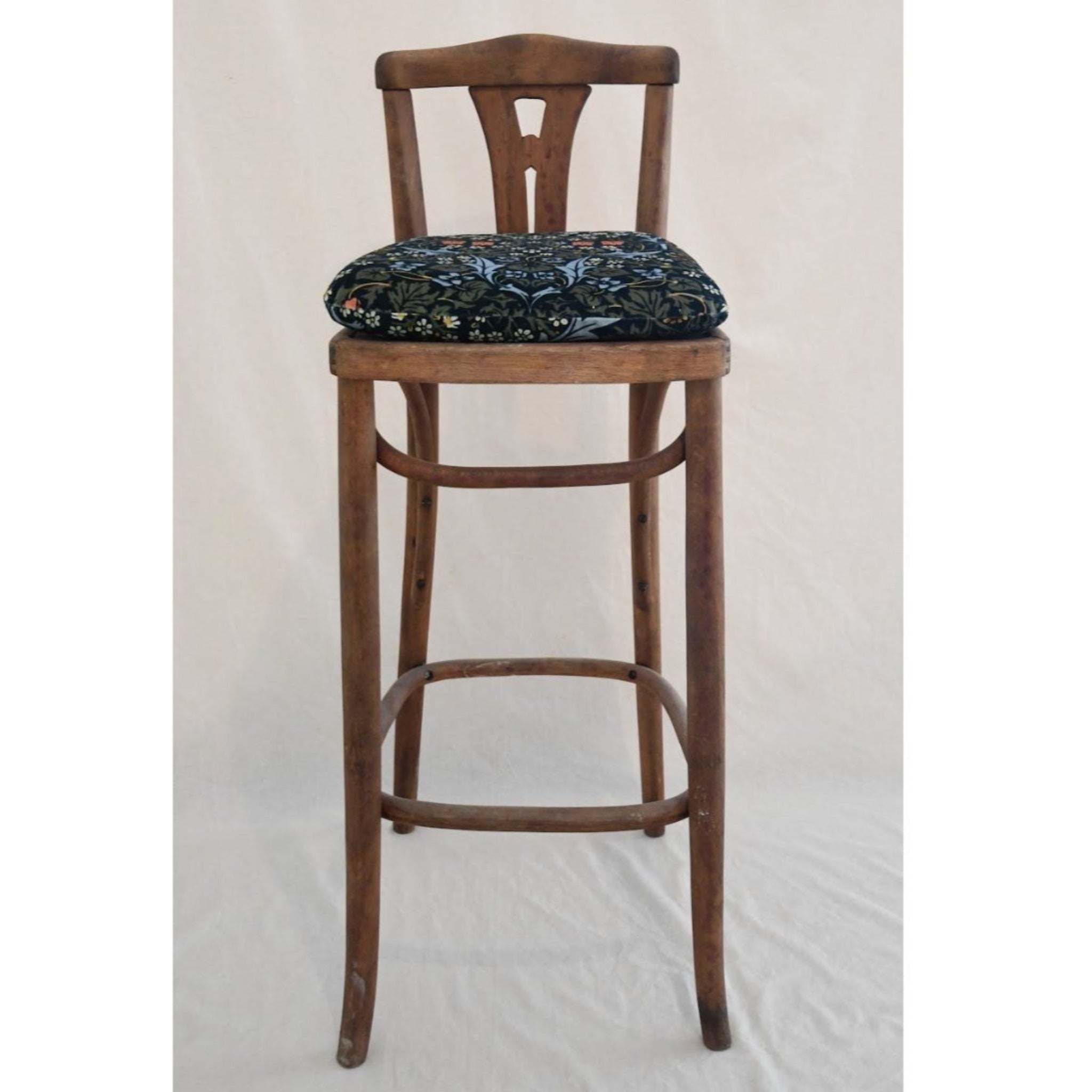 Set of 4 Floral Cushioned Barstools - Stylish and Comfortable