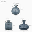 Glass Flower Bud Vase in Navy | Sweet Home Deco - Details and Design - Vase - Sweet Home Deco