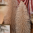 Glitter Christmas tree decor, 30" tall, medium size with intricate details and sparkling finish.