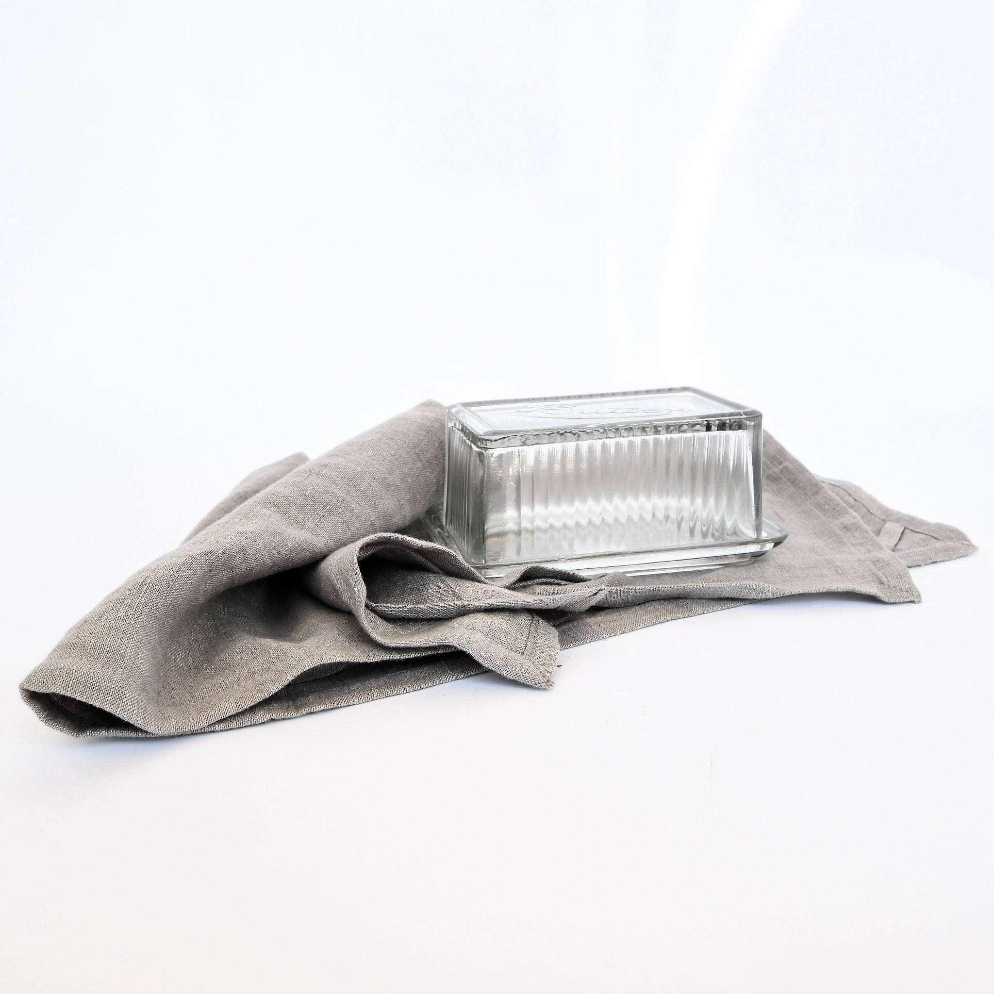 Linen Tales Gray Linen Tea Towels Set - Shoppe Details and Design.