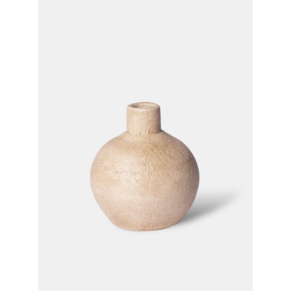 Handcrafted Apple Vase - Rustic Gold Decor Accent from Tonalá, Mexico