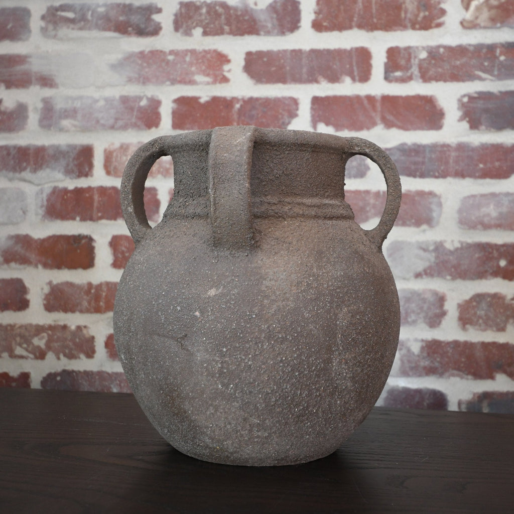 Handcrafted Luna Vase with Distressed Finish - Rustic Decor Accent