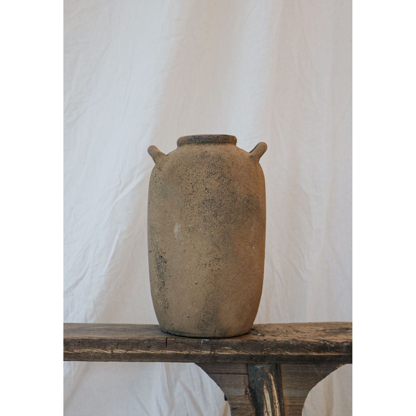 Rustic Umber Mira Vase - Handcrafted Distressed Decor Accent