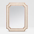 Contemporary Ivory Faux Shagreen Mirror - enhancing any room with sophistication.