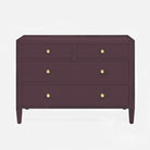 Stylish aubergine dresser with faux Belgian linen texture