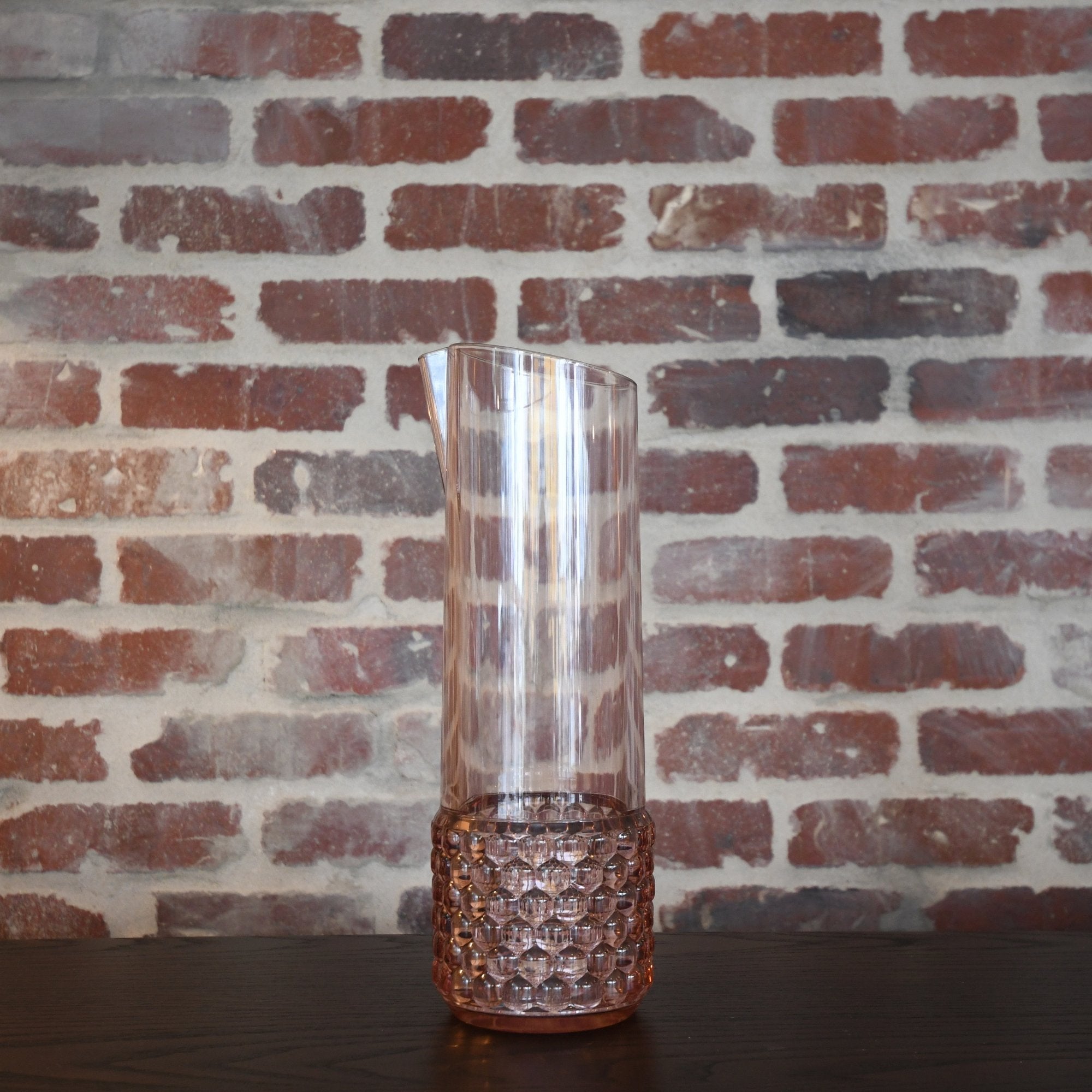 Artistic Blush Pink Carafe inspired by jelly mould patterns