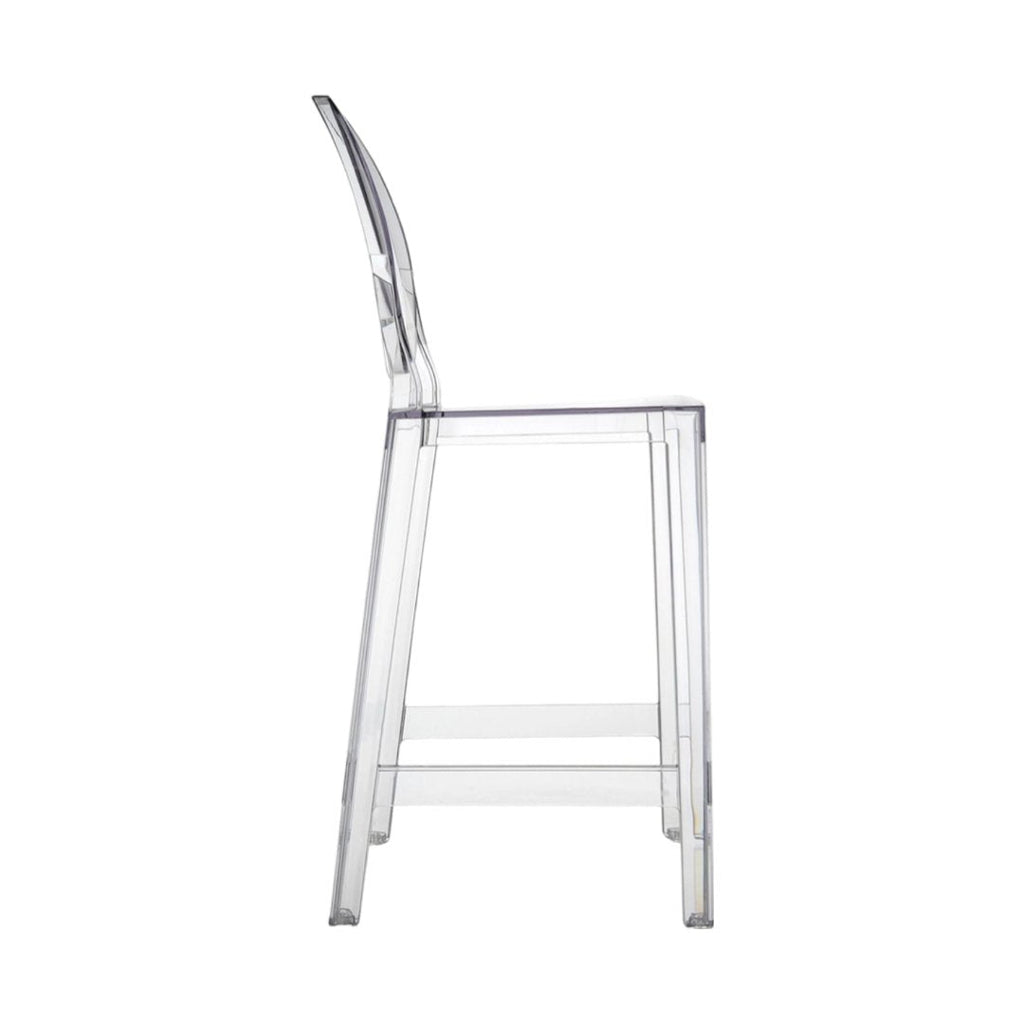 Elegant Kartell One More counter stools with oval back design