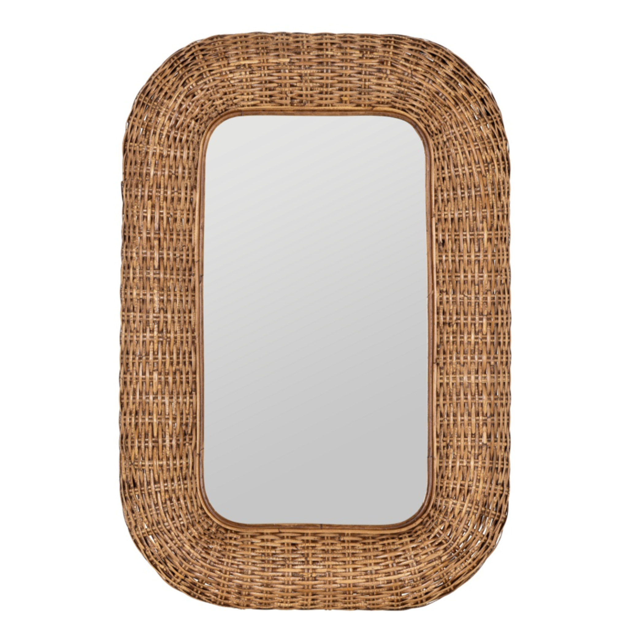 kristi rectangular rattan wall mirror.