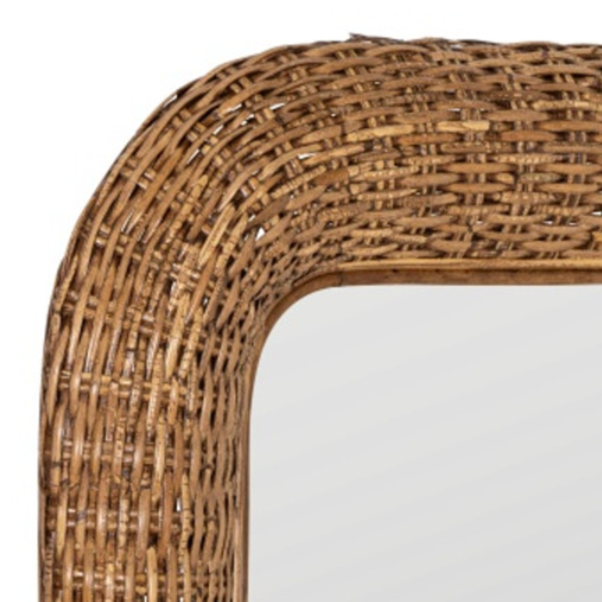 kristi rectangular rattan wall mirror.