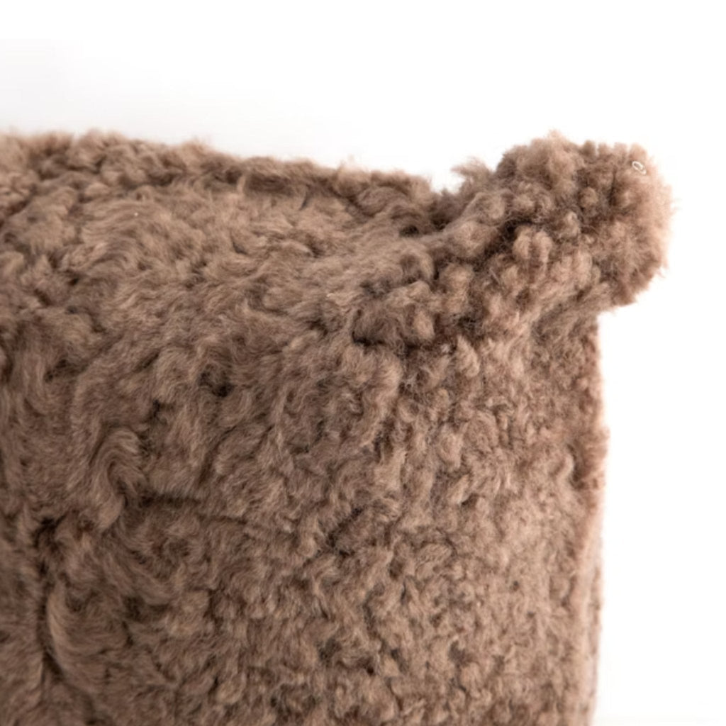 Lavaca Sheepskin Pillow in Taupe - Details and Design - Pillow - Four Hands