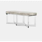 Contemporary hair-on-hide bench in Lex Gray