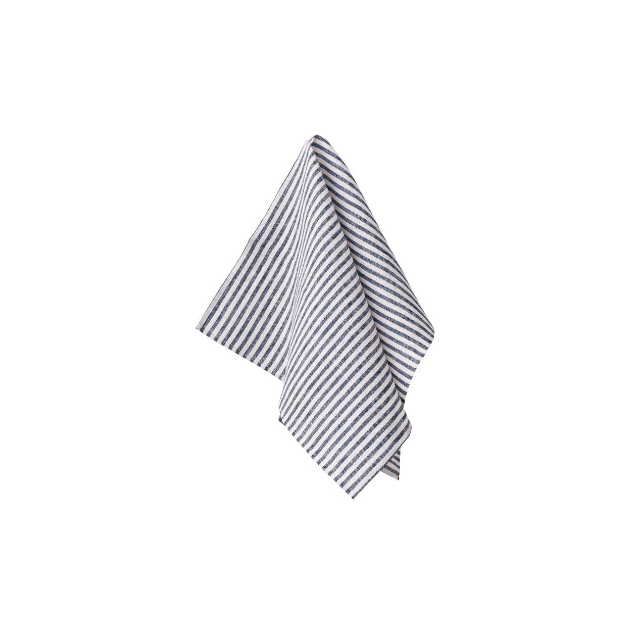blue and white fine stripe linen tea towel.