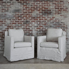 Luxurious Linen Swivel Chair - Louis Collection