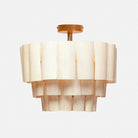 Elegant Marjorie Resin Coated Banana Bark Light – Sophisticated semi-flush mount design