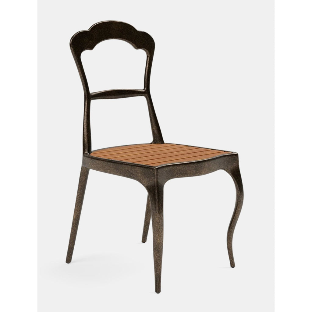 Stylish Metal Frame and Natural Teak Ithaca Dining Chair