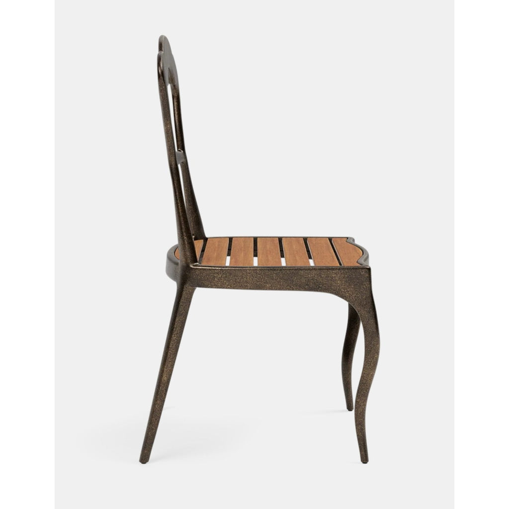 Durable Metal and Natural Teak Ithaca Dining Chair for Kitchens