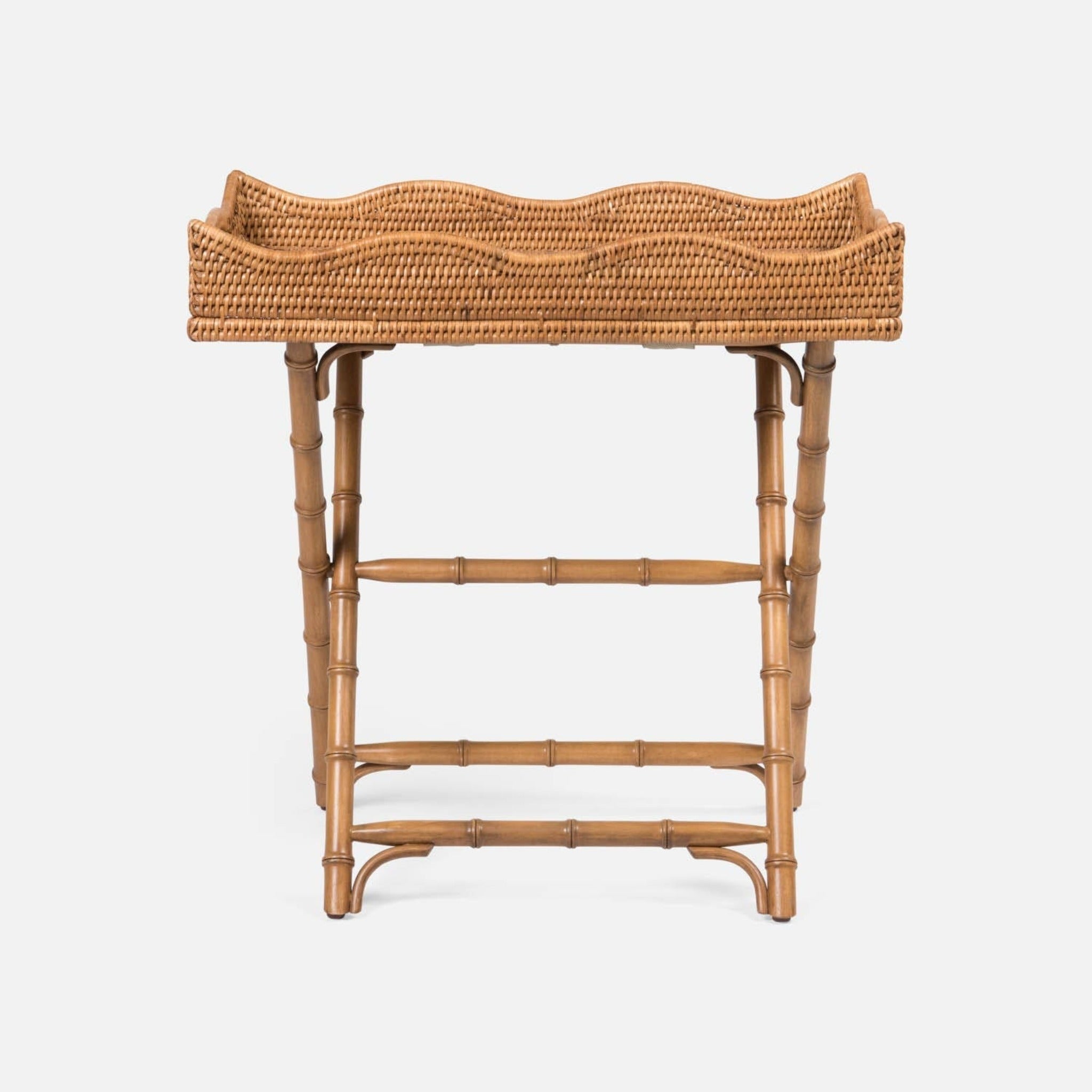 Natural Woven Rattan Naoki Foldable Tray Accent Table - versatile design