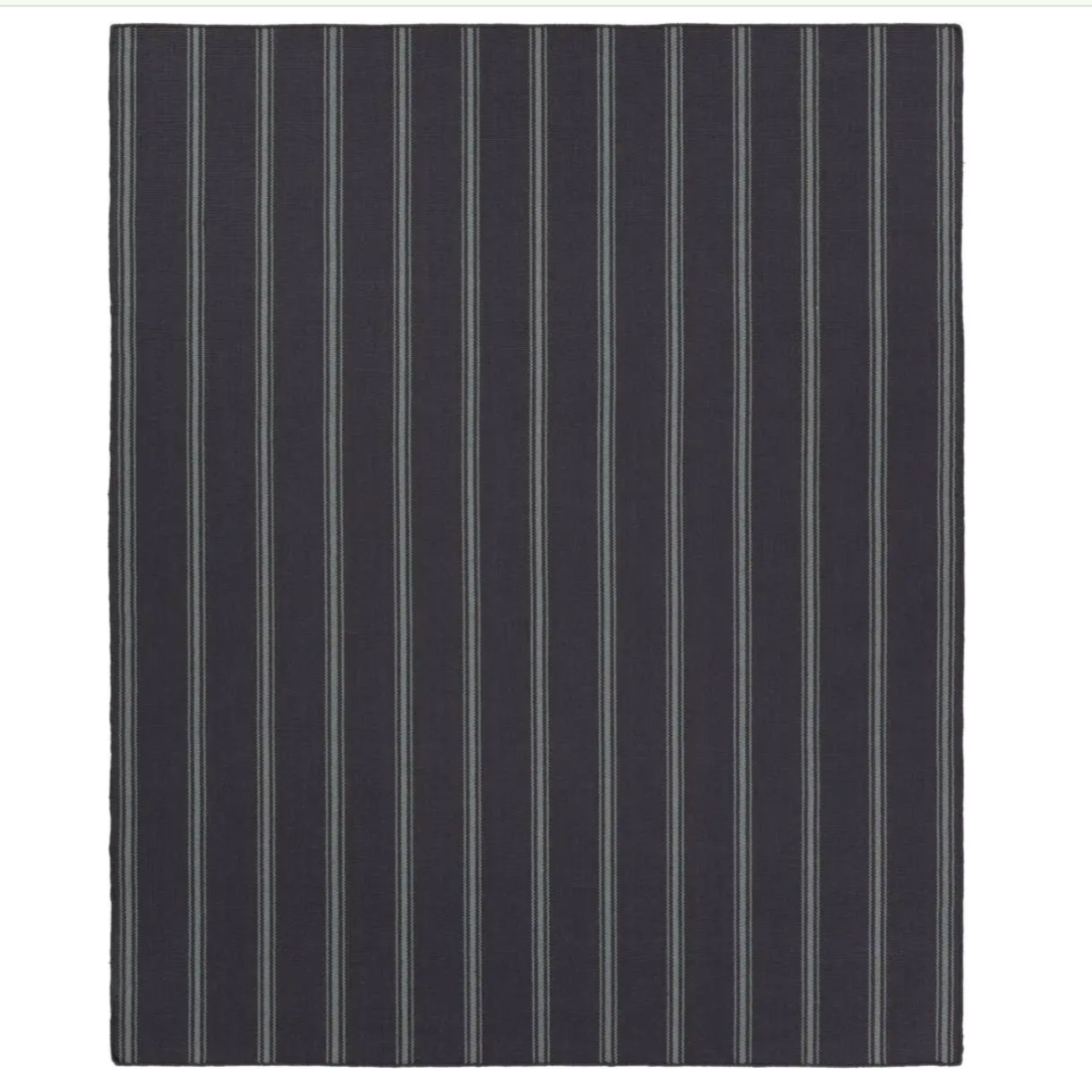 navy with blue grey stripe indoor outdoor rug.