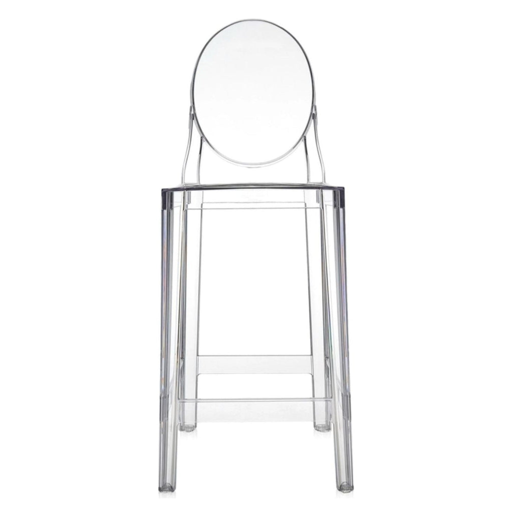 Set of 2 Crystal One More Ghost Counter Stools by Philippe Starck - Modern Elegance