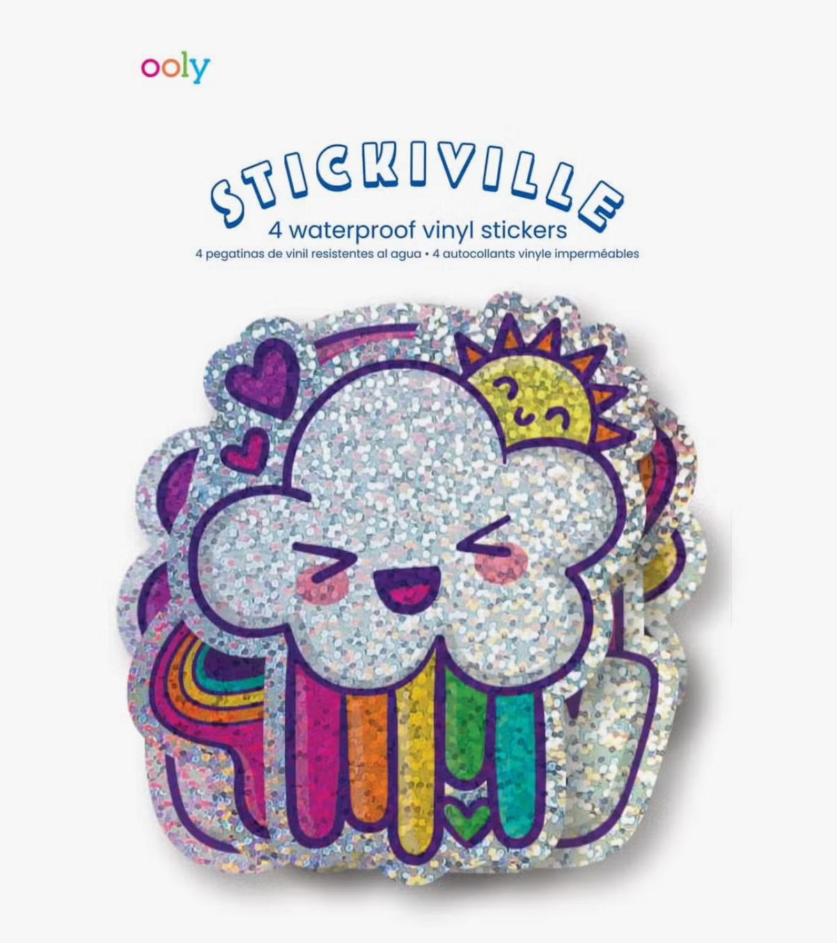 Ooly Stickiville Stickers- Happy Rainbows (4 Die-Cut) - Shoppe Details and Design.
