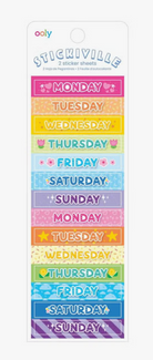 Ooly Stickiville Stickers- Days of the Week - Shoppe Details and Design.