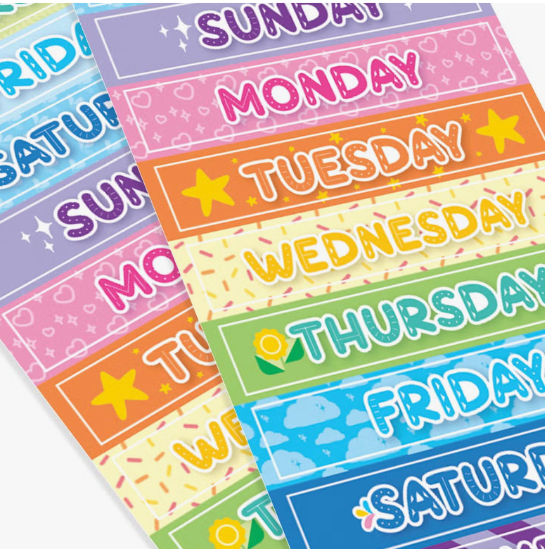 Ooly Stickiville Stickers- Days of the Week - Shoppe Details and Design.
