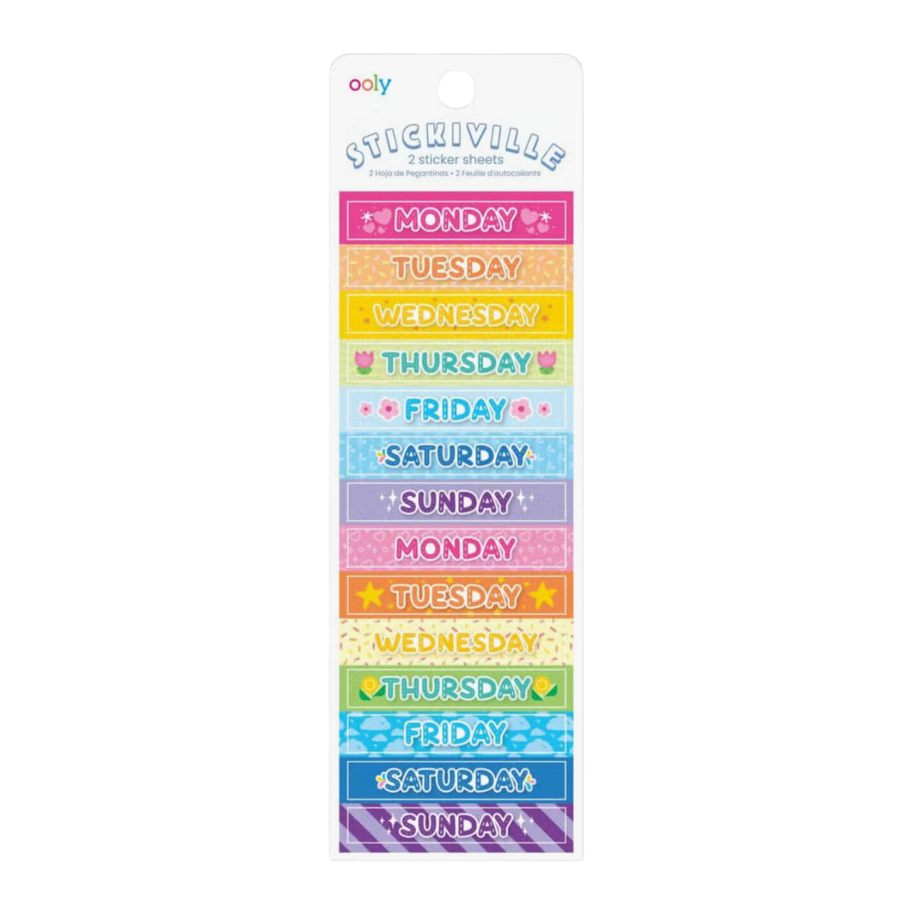 ooly stickiville stickers- days of the week.