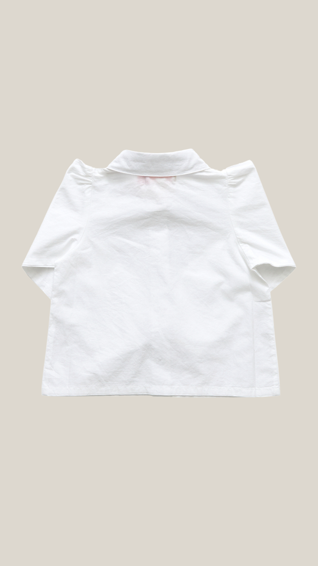 pink chicken girls collar shirt in holiday embroidery.
