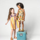 Girls Stella Top in Pink Botanical Oranges | Fun and Casual Fashion | Pink Chicken.