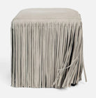 Plum Suede Hallie Stool with Chic Fringe - Details and Design - Stools - Made Goods