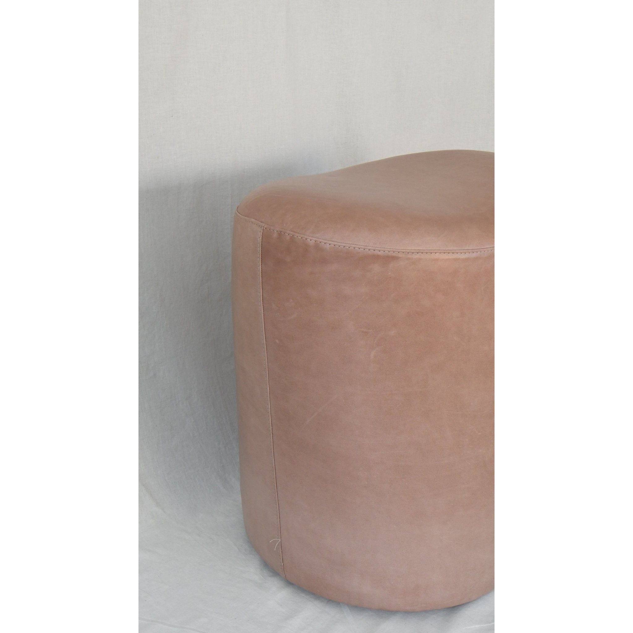 Stylish Polly Swivel Counter Stool with Blush Pink Leather Upholstery