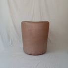 polly swivel counter stool in blush pink leather.