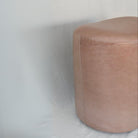 polly swivel counter stool in blush pink leather.