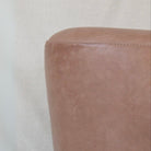 polly swivel counter stool in blush pink leather.