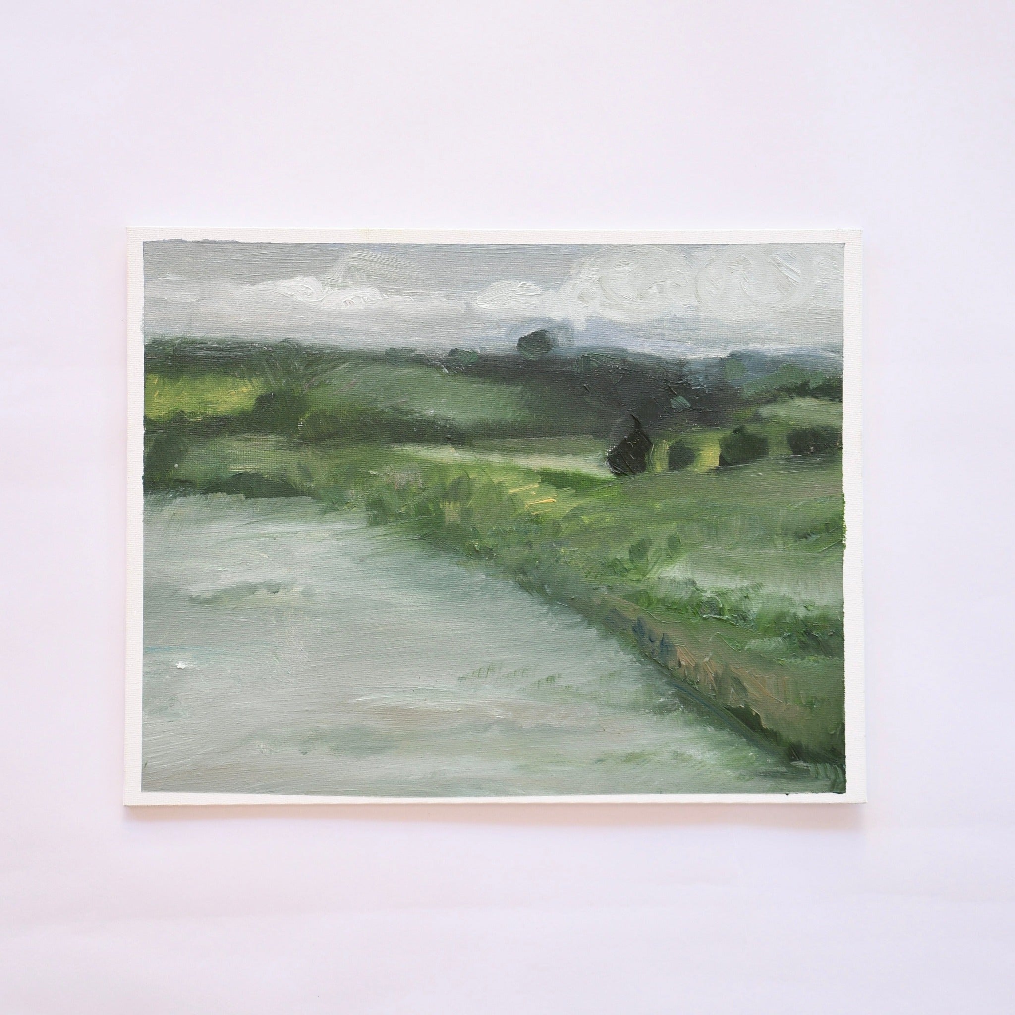 Pond and Pasture | Artwork - Tranquil Landscape Painting | Serene | Pond and Pasture| Artwork - Nature - Inspired Wall Decor | Capture Serenity with | Pond and Pasture | Artwork - Peaceful Landscape Painting - Details and Design - Christina Jones