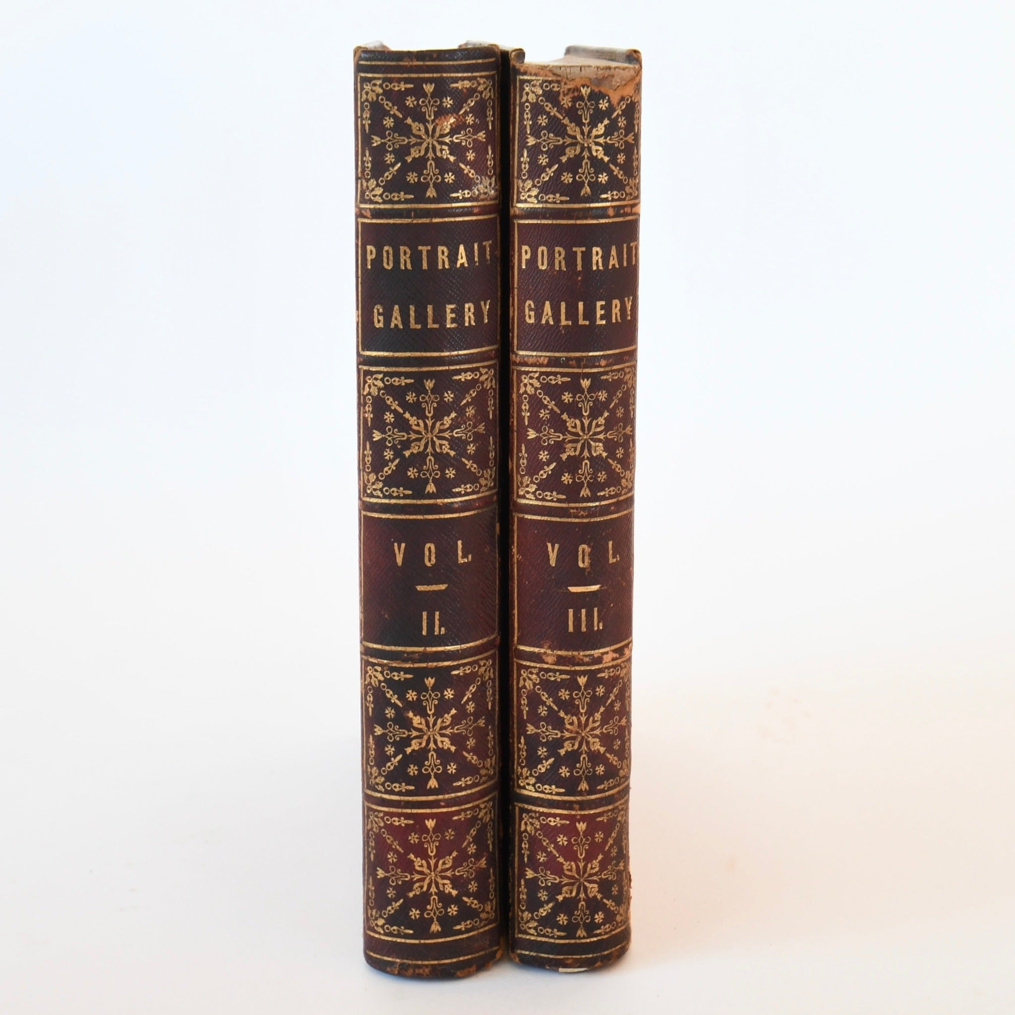 Portrait Gallery, Set of 2 Antique Books - Details and Design - Books - Details and Design