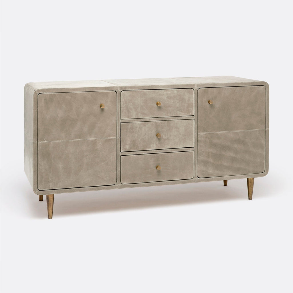 Sleek Storm Full-Grain Leather Quenton Sideboard with spacious storage